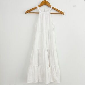 Zara Kids White Eyelet Sleeveless Maxi Dress Size 9